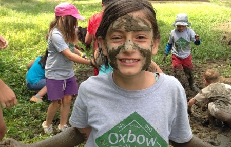 Amelia covered in mud