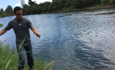 Josh retrieving thermistor