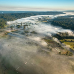 oxbow aerial view