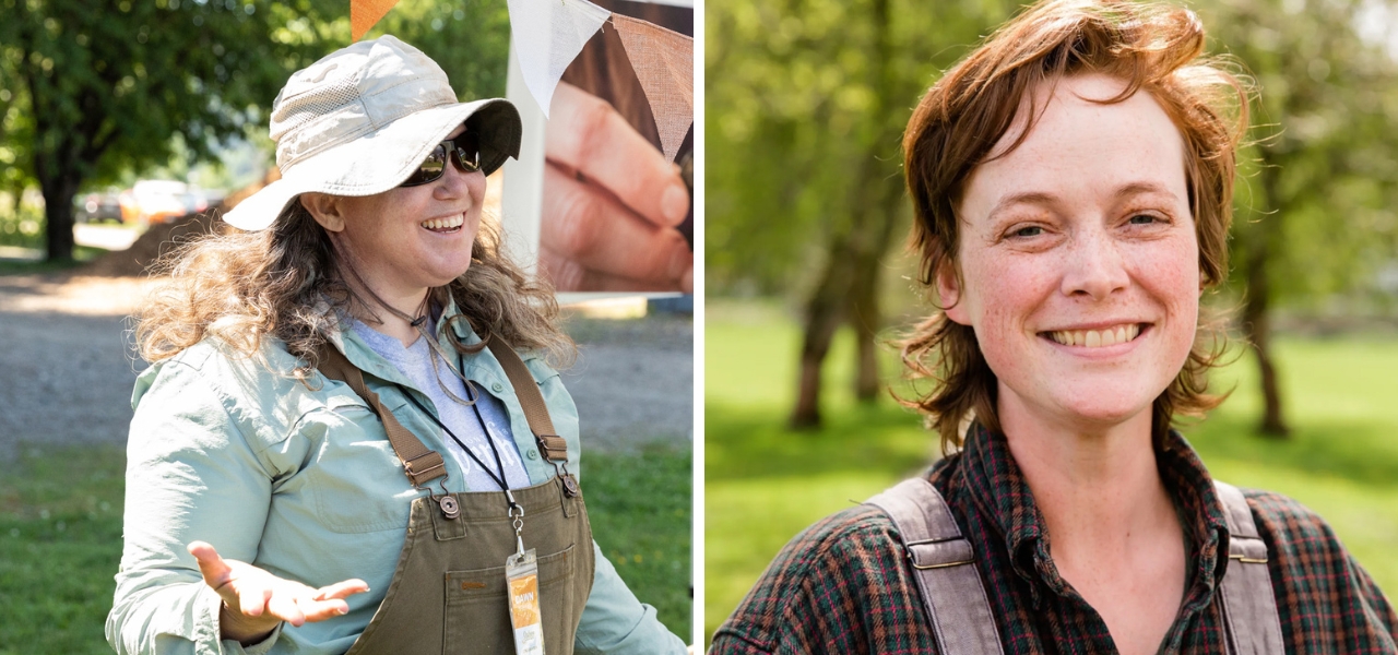 Two smiling birding workshop instructors ready to guide participants.